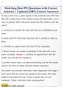Med-Surg Hesi PN Questions with Correct  Answers &vert; Updated &lpar;100&percnt; Correct Answers&rpar;