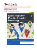 Community&sol;Public Health Nursing Test Bank 7th Edition &ndash; 800&plus; MCQ With Rationalized Answers &vert; Nies & McEwen Chapters 1-34