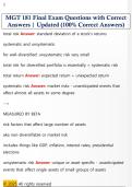 MGT 181 Final Exam Questions with Correct  Answers &vert; Updated &lpar;100&percnt; Correct Answers&rpar; 