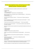 Periop 101 Anesthesia Exam with all Correct & 100&percnt; Verified Answers &vert;Already Graded A&plus;