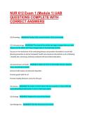 NUR 612 Exam 1 &lpar;Module 1&rpar; UAB QUESTIONS COMPLETE WITH CORRECT ANSWERS