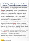 Microbiology Lab 9 Questions with Correct  Answers &vert; Updated &lpar;100&percnt; Correct Answers&rpar;