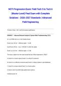 NCTI Progression Exam&colon; Field Tech 5 to Tech 6 &lpar;Master Level&rpar; Final Exam with Complete Solutions - 2026-2027 Standards &vert; Advanced Field Engineering