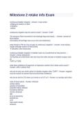 Milestone 2 retake info Exam Questions and Answers with 100&percnt; Complete Solutions &vert; LATESTLY UPDATED&excl;&excl;&excl;&period;