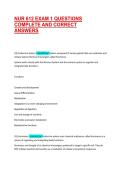 NUR 612 EXAM 1 QUESTIONS COMPLETE AND CORRECT ANSWERS