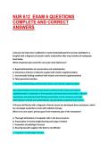 NUR 612  EXAM 6 QUESTIONS COMPLETE AND CORRECT ANSWERS