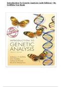 Introduction To Genetic Analysis &lpar;12th Edition&rpar; &ndash;By Griffiths Test Bank