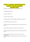 NATE A C EXAM -1 QUESTIONS WITH CORRECT RATED ANSWERS GRADED PASS