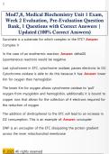 Mod7&comma;8&comma; Medical Biochemistry Unit 1 Exam&comma;  Week 2 Evaluation&comma; Pre-Evaluation Question  Bank&comma; 1 Questions with Correct Answers &vert;  Updated &lpar;100&percnt; Correct Answers&rpar; 