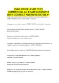 HVAC EXCELLENCE TEST COMMERCIAL AC EXAM QUESTIONS WITH CORRECT ANSWERS RATED A&plus;&period;pdf