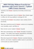MSN 570 Patho Midterm Exam Review  Questions with Correct Answers &vert; Updated  &lpar;100&percnt; Correct Answers&rpar;