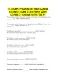 RI JOURNEYMAN-S REFRIGERATION LICENSE EXAM QUESTIONS WITH CORRECT ANSWERS RATED A&plus;&period;pdf