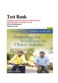 Nursing for Wellness in Older Adults 9th Edition Test Bank &vert; Miller Chapters 1-29 MCQs with Rationales &vert; Instant Access