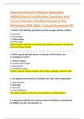 American Board of Medical Specialties &lpar;ABMS&rpar; Board Certification Questions And Correct Answers &lpar;Verified Answers&rpar; Plus Rationales 2026 Q&A &vert; Instant Download Pdf