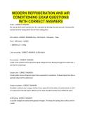 MODERN REFRIGERATION AND AIR CONDITIONING EXAM QUESTIONS WITH CORRECT ANSWERS&period;pdf