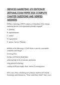 SERVICES MARKETING 6TH EDITION BY ZEITHAML EXAM PAPER 2026 COMPLETE CHAPTER QUESTIONS AND VERIFIED ANSWERS
