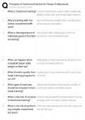 Principles of Functional Exercise &sol; Fitness Professional Study Guide &sol; Test Bank & Application &sol; Score 100&percnt; &sol; 2025 Update