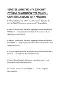SERVICES MARKETING 6TH EDITION BY ZEITHAML EXAMINATION TEST 2026 FULL CHAPTER SOLUTIONS WITH ANSWERS