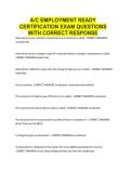 AC EMPLOYMENT READY CERTIFICATION EXAM QUESTIONS WITH CORRECT RESPONSE&period;