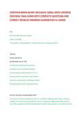CERTIFIED BRAIN INJURY SPECIALIST &lpar;CBIS&rpar; LATEST UPDATED 2026 REAL FINAL EXAM WITH COMPLETE QUESTIONS AND CORRECT DETAILED ANSWERS GUARANTEED A&plus; GRADE