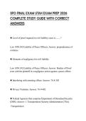 SFO FINAL EXAM UTAH EXAM PREP 2026 COMPLETE STUDY GUIDE WITH CORRECT ANSWERS