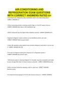 Air-conditioning and refrigeration Exam QUESTIONS WITH CORRECT ANSWERS RATED A&plus;