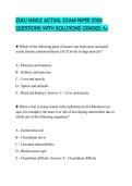 ZUKU NAVLE ACTUAL EXAM PAPER 2026 QUESTIONS WITH SOLUTIONS GRADED A&plus;