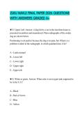 ZUKU NAVLE FINAL PAPER 2026 QUESTIONS WITH ANSWERS GRADED A&plus;