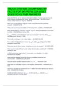 TRUCK DRIVING CHAMPIONSHIP FACTS FOR DRIVERS EXAM SET QUESTIONS AND ANSWERS 