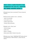 SARAH CRASH COURSE PEDIATRICS FINAL EXAMINATION TEST 2026 FULL QUESTIONS AND VERIFIED ANSWERS GRADED A&plus;