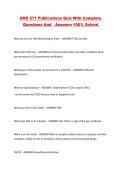 AMS 271 Publications Quiz With Complete Questions And  Answers 100&percnt; Solved 