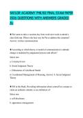 SAYLOR ACADEMY PHIL102 FINAL EXAM PAPER 2026 QUESTIONS WITH ANSWERS GRADED A&plus;