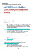 NUR 509 FNP Adults Final Exam Questions Complete With Verified Answers 