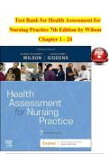 Test Bank for Health Assessment for Nursing Practice 7th Edition &ndash; Susan Fickertt Wilson & Jean Foret Giddens &vert; 100&percnt; Guaranteed Pass &vert; Latest Update 2026