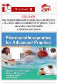 TEST BANK FOR PHARMACOTHERAPEUTICS FOR ADVANCED PRACTICE A PRACTICAL APPROACH 5TH EDITION BY VIRGINIA POOLE ARCANGELO ISBN 9781975160593  COVERING CHAPTERS 1-56