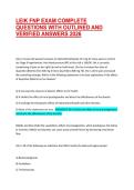 LEIK FNP EXAM COMPLETE QUESTIONS WITH OUTLINED AND VERIFIED ANSWERS 2026