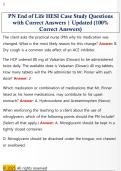 PN End of Life HESI Case Study Questions  with Correct Answers &vert; Updated &lpar;100&percnt;  Correct Answers&rpar;