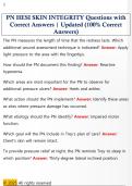 PN HESI SKIN INTEGRITY Questions with  Correct Answers &vert; Updated &lpar;100&percnt; Correct  Answers&rpar; 