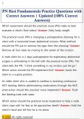 PN Hesi Fundamentals Practice Questions with  Correct Answers &vert; Updated &lpar;100&percnt; Correct  Answers&rpar;