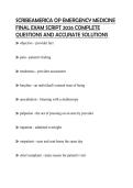 SCRIBEAMERICA OP EMERGENCY MEDICINE FINAL EXAM REVIEW 2026 TEST PAPER QUESTIONS AND SOLUTIONS