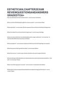 ESTHETICIAN&comma; CHAPTER 2 EXAM REVIEW QUESTIONS AND ANSWERS GRADED TO A&plus;&period;