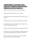 SCRIBEAMERICA OUTPATIENT FINAL EXAM 2026 COMPLETE QUESTIONS WITH VERIFIED SOLUTIONS GRADED A&plus;