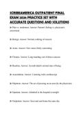 SCRIBEAMERICA OUTPATIENT FINAL EXAM 2026 PRACTICE SET WITH ACCURATE QUESTIONS AND SOLUTIONS