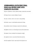 SCRIBEAMERICA OUTPATIENT FINAL EXAM 2026 REVIEW SHEET WITH COMPLETE SOLUTIONS