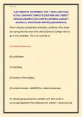 CLEP AMERICAN GOVERNMENT TEST 1 EXAM LATEST 2026  ACTUAL EXAM WITH COMPLETE QUESTIONS AND CORRECT  DETAILED ANSWERS &lpar;100&percnt; VERIFIED ANSWERS&rpar; &vert;ALREADY  GRADED A&plus;&vert; &vert;&vert;PROFESSOR VERIFIED&vert;&vert; &vert;&vert;BRANDNEW&excl;&excl;&excl;&vert;&vert; 