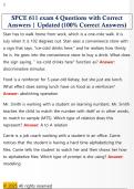 SPCE 611 exam 4 Questions with Correct  Answers &vert; Updated &lpar;100&percnt; Correct Answers&rpar;