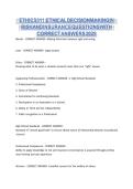 ETHICS 311- ETHICAL DECISION MAKING IN RISK AND INSURANCE QUESTIONS WITH CORRECT SOLUTIONS
