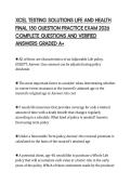 XCEL TESTING SOLUTIONS LIFE AND HEALTH FINAL 150 QUESTION PRACTICE EXAM 2026 COMPLETE QUESTIONS AND VERIFIED ANSWERS GRADED A&plus;