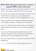 SPED SFPC Questions with Correct Answers &vert;  Updated &lpar;100&percnt; Correct Answers&rpar;