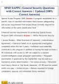 SP&emacr;D SAPPC&colon; General Security Questions  with Correct Answers &vert; Updated &lpar;100&percnt;  Correct Answers&rpar;